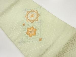 蜀江文に華文・花唐草模様刺繍名古屋帯